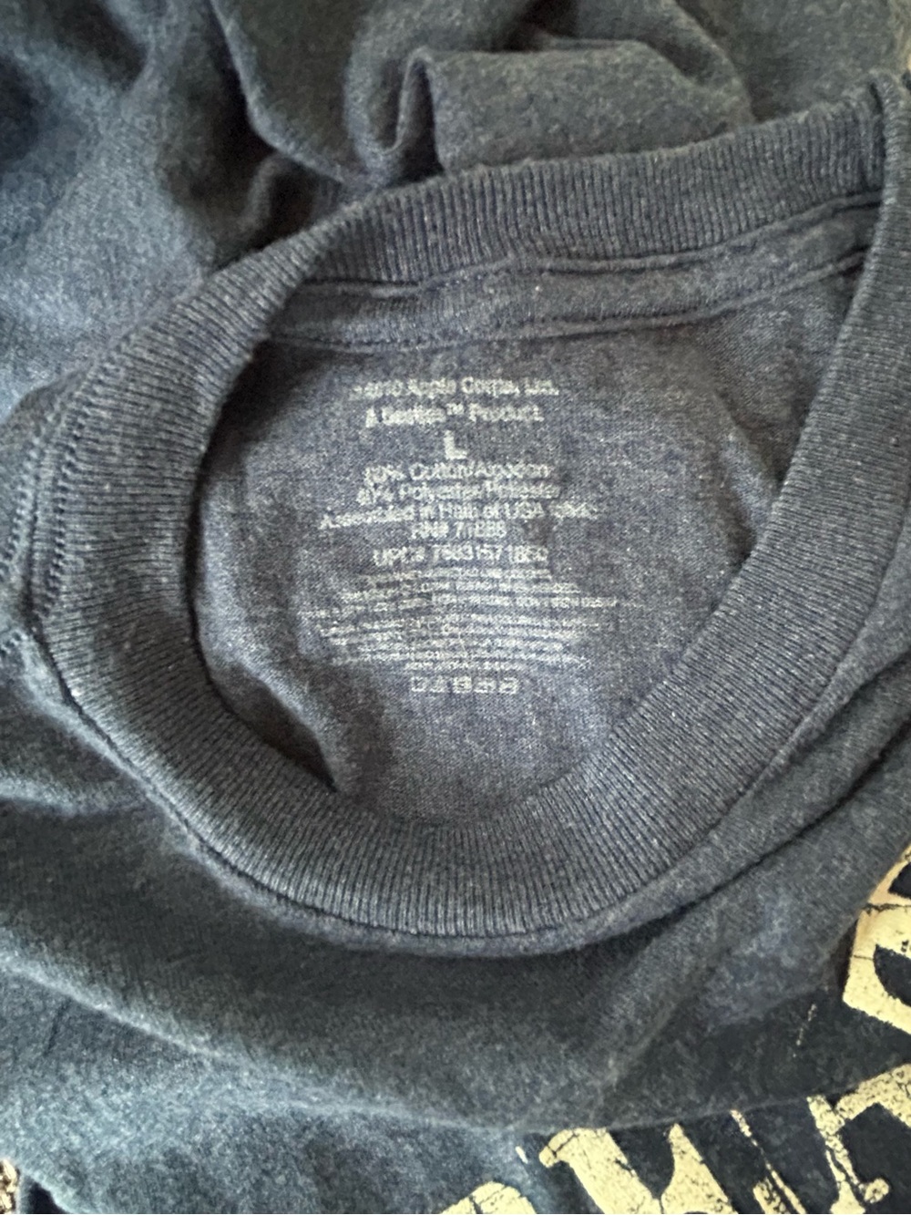 Apple Navy Beatles Abbey Road Graphic Tee Size Large - Picture 3 of 3